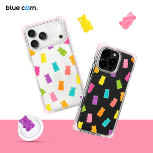 【bluecorn】蓝色苞米彩色小熊软糖适用于iPhone 17 16 PRO MAX 15 magsafe 磁吸防摔手机壳卡通全包保护套