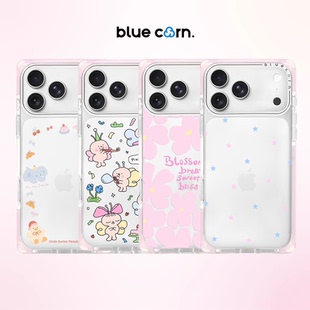 【bluecorn】蓝色苞米原创 草莓布丁方形直角边手机壳合集适用于iPhone 17PROMAX magsafe磁吸防摔全包保护套