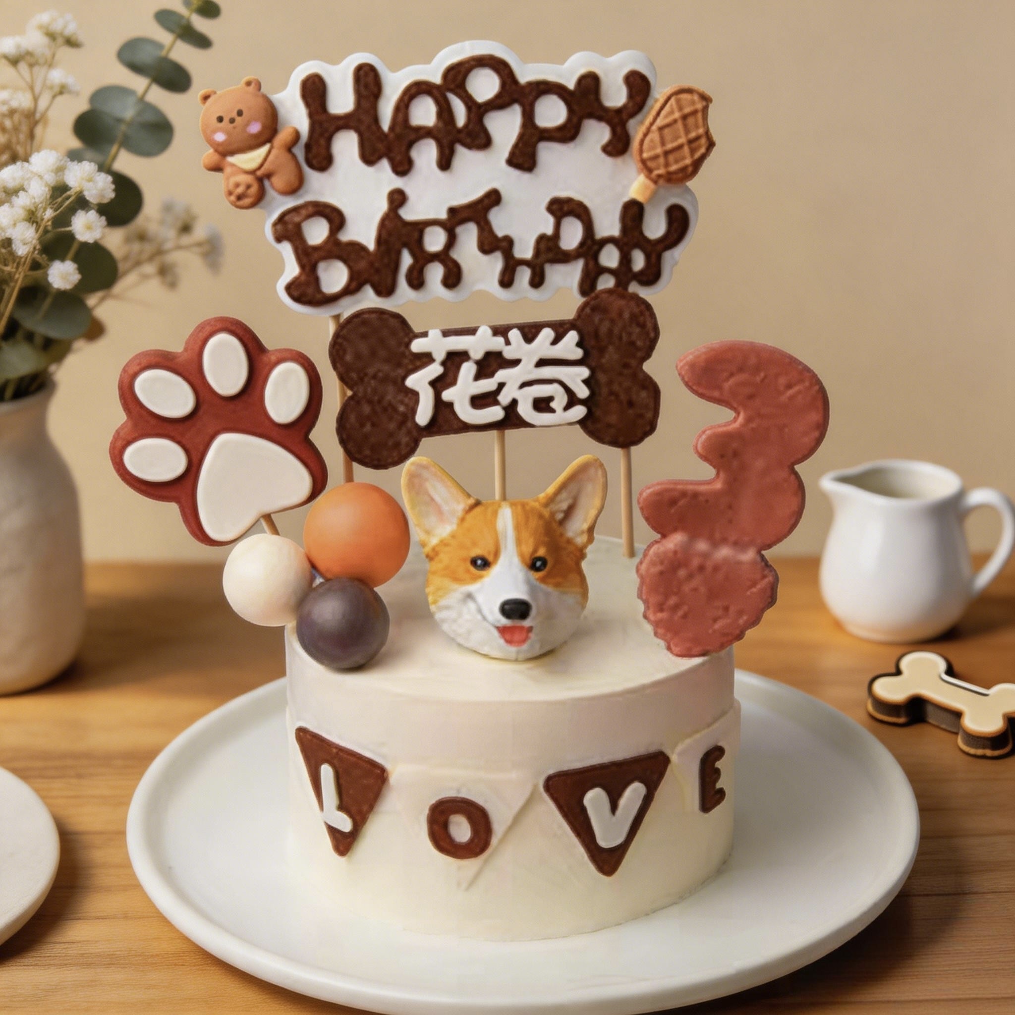 宠宴宠物蛋糕鸡牛肉零食狗狗生日蛋糕无添加手工送3D头像顺丰包邮