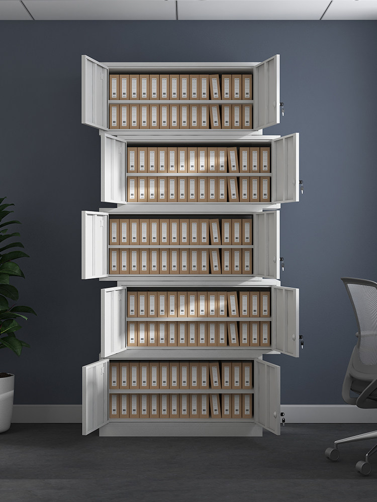 分体五节文件柜铁皮柜单节档案柜通体五节凭证柜子带锁资料柜顶柜