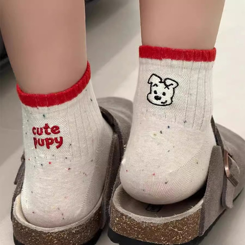 袜子女纯棉短袜春夏季薄款网眼