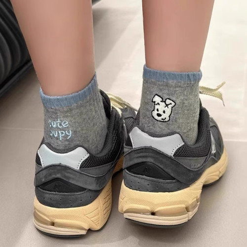 春夏季款袜子女纯棉防臭白色短筒