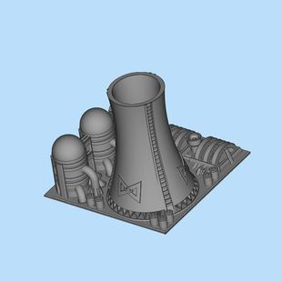 红警中的核电站模型三维图纸（STL格式）