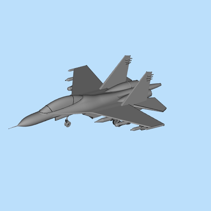 苏27飞机模型02201218三维图纸(stl格式)