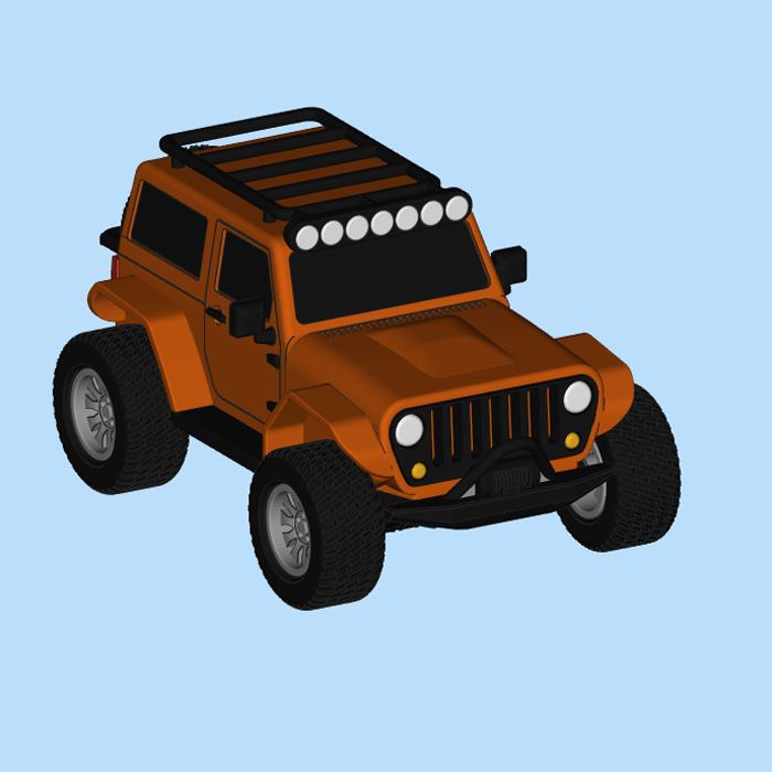 stl拆件版牧马人汽车模型01210717三维图纸(stl格式)