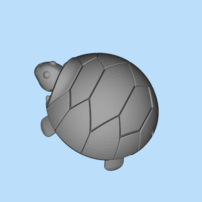 STL拆件板乌龟模型01211019三维图纸（STL格式）