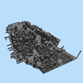 纽约曼哈顿城市建筑模型微缩图01200929三维图纸（STL格式）