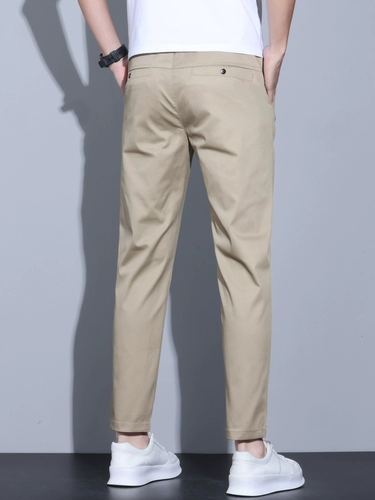 Мужские элитные хаки осенние штаны, облегающий крой, подходит для подростков, свободный прямой крой