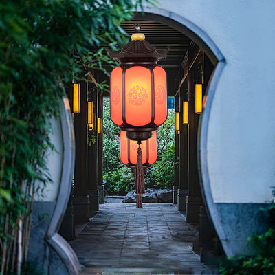 凉亭吊灯户外防水新中式庭院走廊屋檐阳台大门口室外太阳能灯笼灯