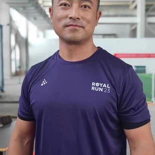 体恤男款 丹麦ROYAL RUN皇家奔跑马拉松速干透气吸湿排汗圆领短袖