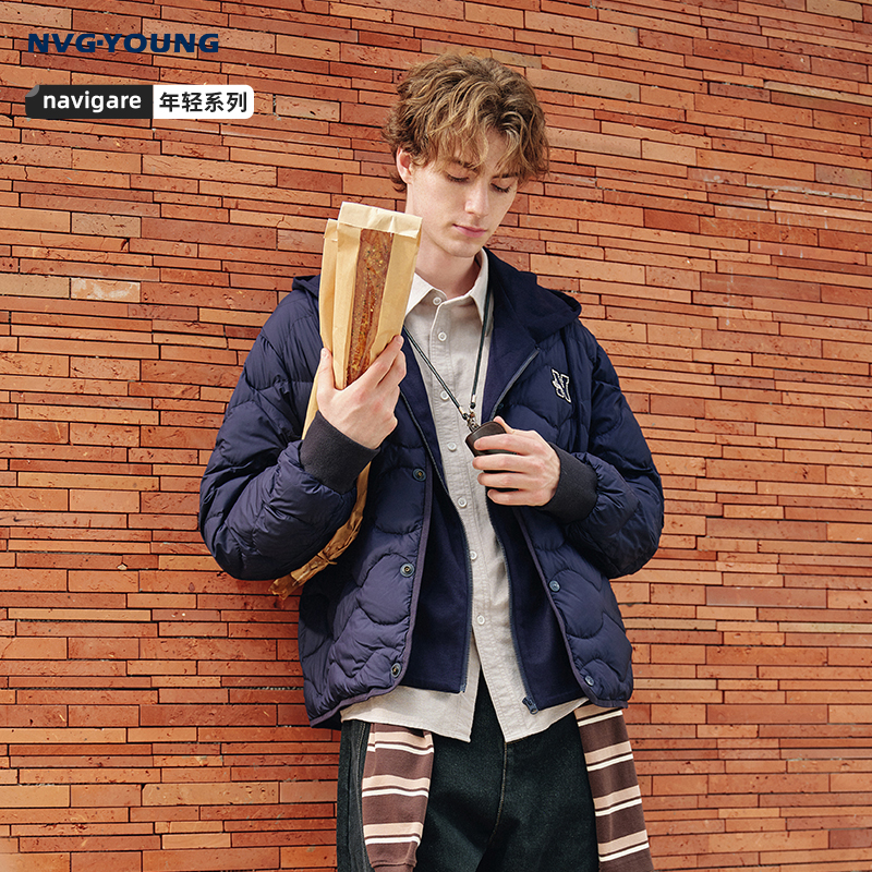 Navigare宽松鸭绒羽绒服外套