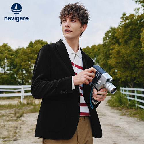 Navigare通勤平驳领休闲西装