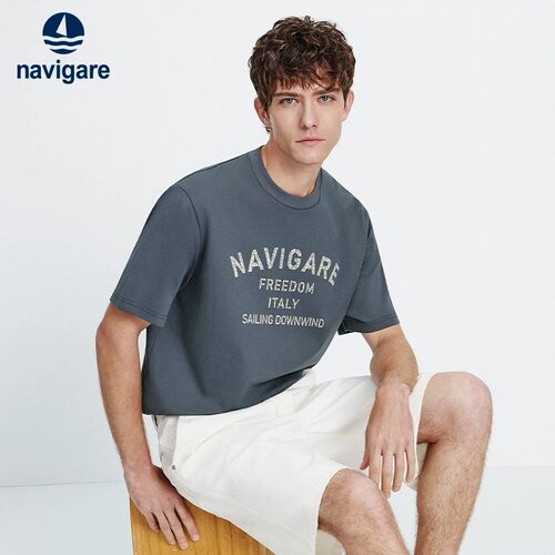 Navigare休闲防晒宽松短袖T恤