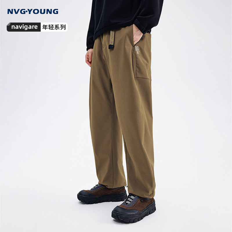 Navigare意大利小帆船潮流工装休闲裤男25秋冬新款时尚宽松香蕉裤