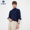 2025秋冬新款 男士 纯棉休闲衬衣 衬衫 Navigare意大利小帆船磨毛长袖