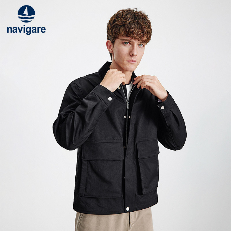 Navigare意大利小帆船巴恩风翻领夹克男2026春季新款通勤