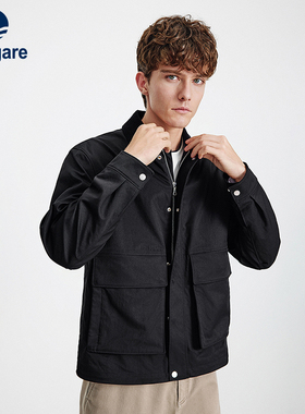 Navigare意大利小帆船巴恩风翻领夹克男2026春季新款通勤工装外套