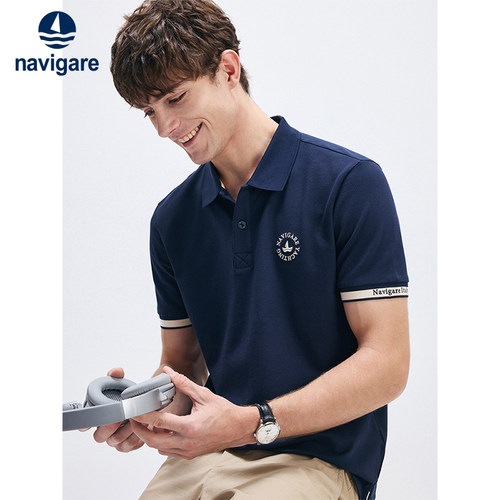 Navigare夏季凉感短袖POLO
