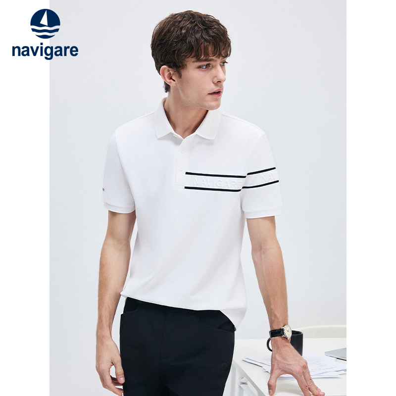 [明星同款]Navigare意大利小帆船夏季POLO衫男短袖速干