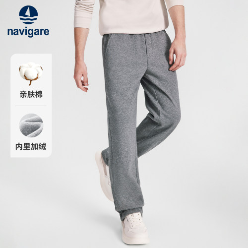 Navigare加绒保暖休闲直筒裤