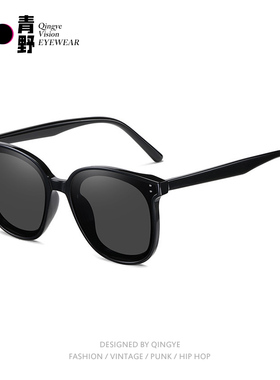 潮酷gm墨镜男士开车大脸显瘦防紫外线偏光防晒强光太阳镜女生痞帅