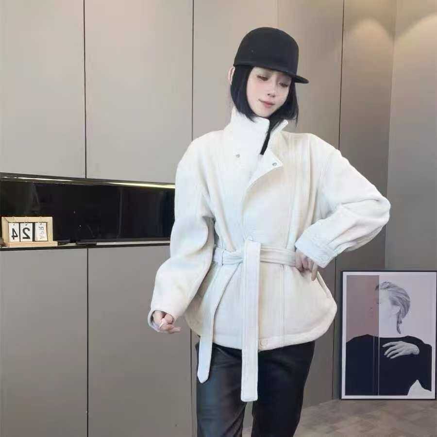 欧洲站秋冬女K11毛呢收腰短外套