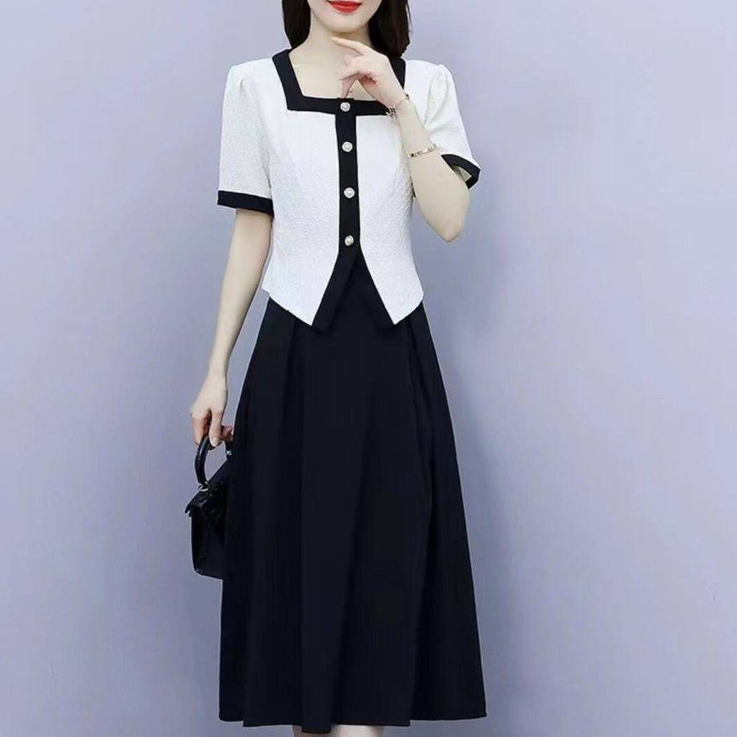 HT622套装女两件2026夏新时尚潮流减龄T恤裙子魅力热销爆款裙子女