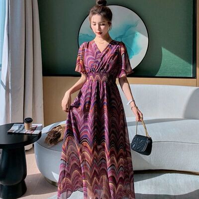 HQ751连衣裙女2026夏新款热销爆款高端气质减龄大码妈妈女装显瘦