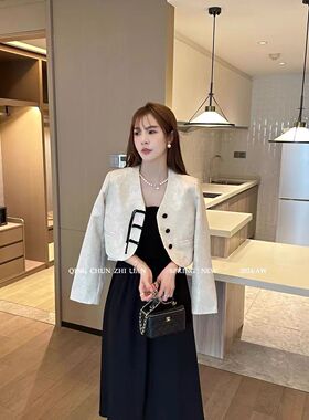 HT623套装女两件套2025新秋套裙百搭国风吊带时尚两件套