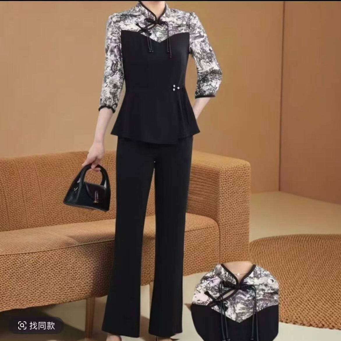 HT1027套装女两件2026新款气质休闲春秋上衣+裤子展现优雅与舒适