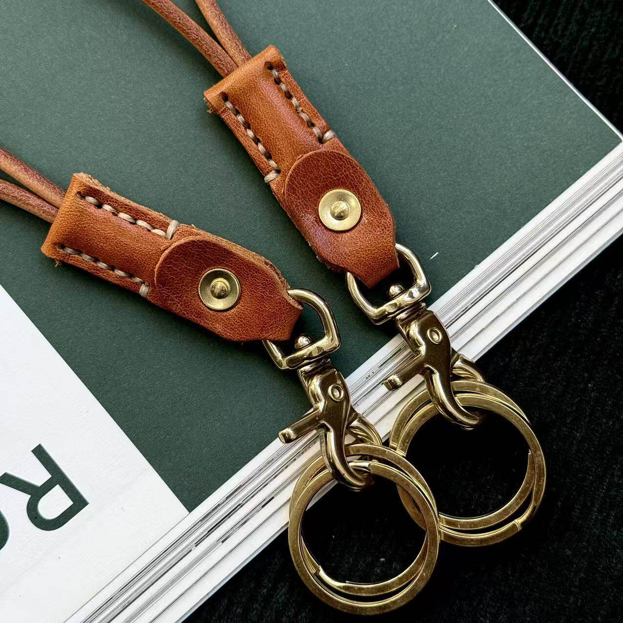 MOZE 手工制作真皮手机挂绳挂件箱包眼镜钥匙挂绳卡包证件挂绳