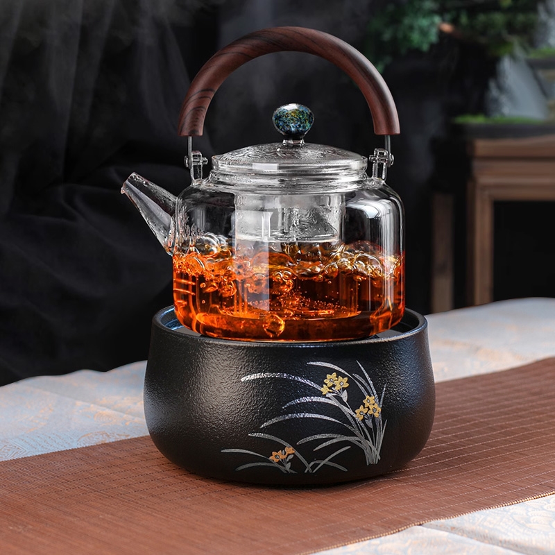 莺歌烧电陶炉小型迷你烧水壶高端茶器玻璃壶专用家用围炉煮茶炉煮