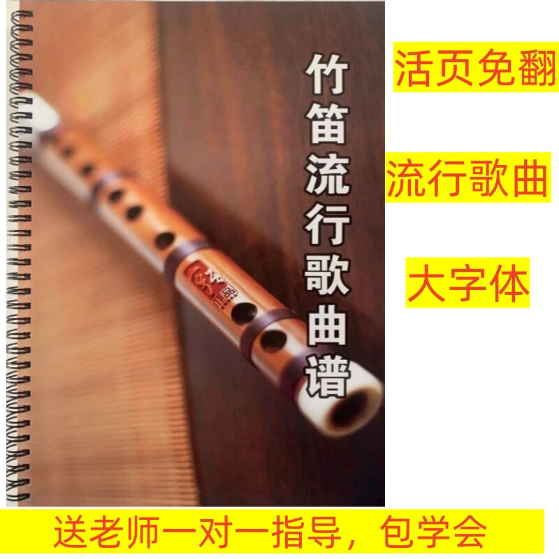 竹笛流行歌曲谱经典歌曲简谱乐谱集洞洞谱横笛子初学者零基础入门