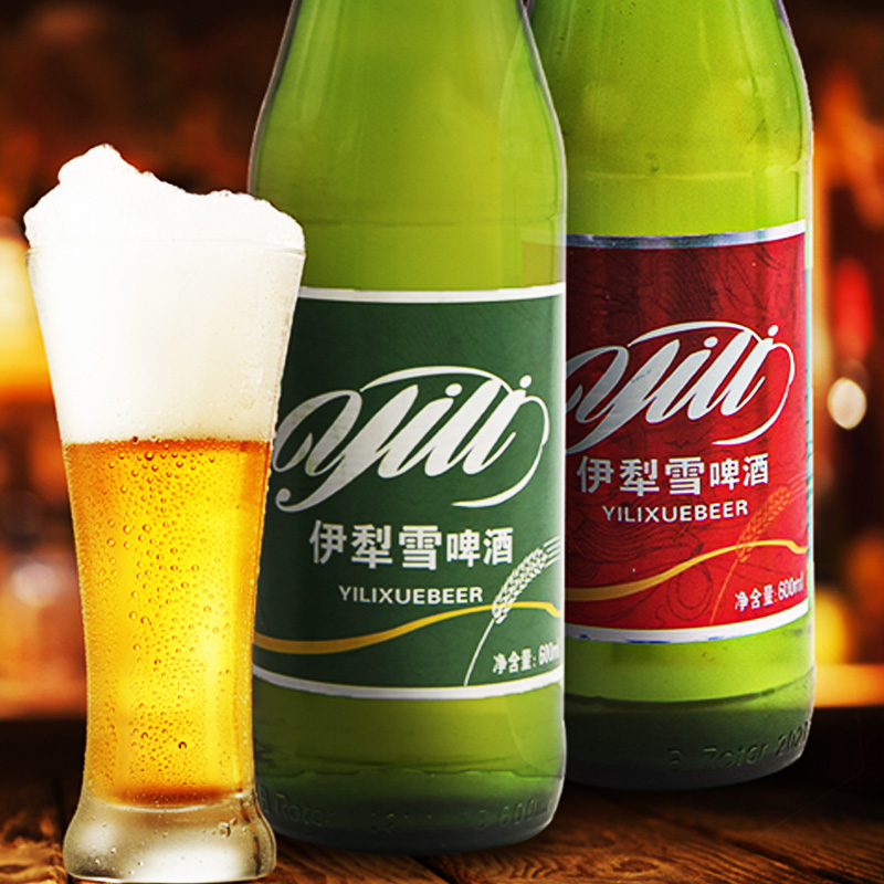 新疆伊犁雪啤酒600ml*6瓶浑浊型啤酒细腻精酿中低浓度