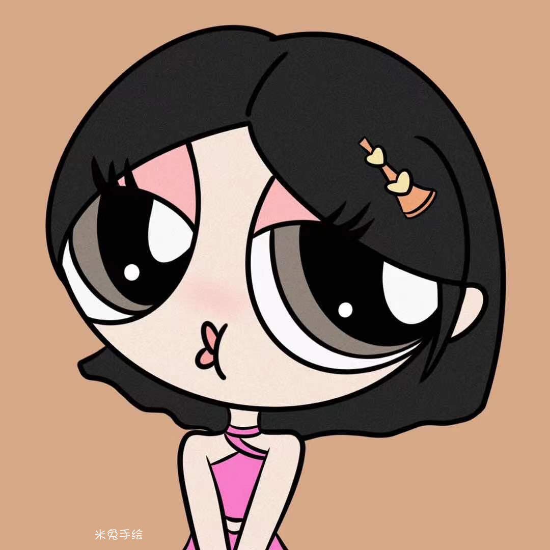 手绘飞天小女警卡通动漫头像欧美风情侣宠物真人物形象约稿设计