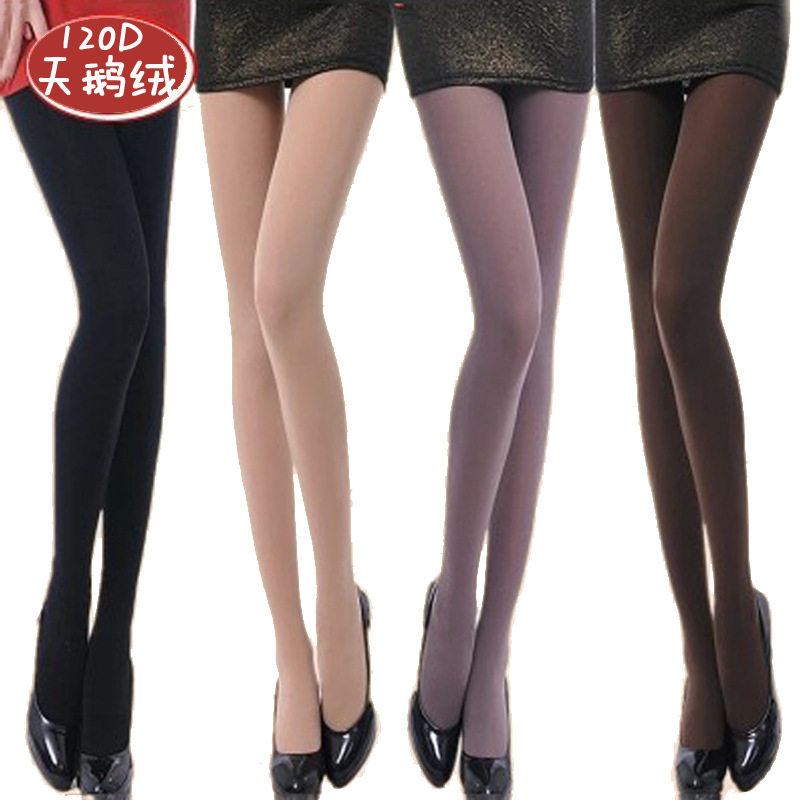 春秋款中厚丝袜连裤袜夏季120D天鹅绒踩脚袜防勾丝瘦腿袜打底