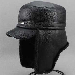 冬天中老年人帽子男皮帽雷锋帽加厚保暖东北帽护耳护脸老人帽冬季