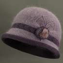 秋冬天女士棉帽子加绒保暖妈妈中老年人毛线帽奶奶老太太针织盆帽