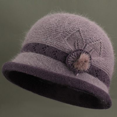 秋冬天女士渔夫帽加绒保暖