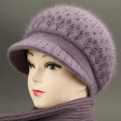 洋气百搭妈妈针织帽保暖护耳