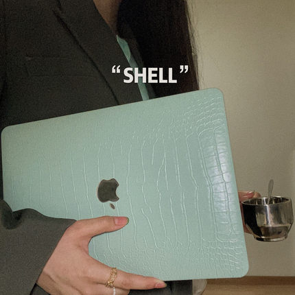 SHELL丨MacBook苹果笔记本Air13Neo保护壳14寸M5绿鳄纹pro16/15套