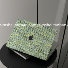 SHELL丨适用于Macbook保护壳华为笔记本16新款外壳草席纹绿色macbookair M2 13.3Pro13M3英寸软套16/15寸Max