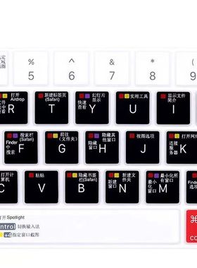 SHELL丨Macbook笔记本键盘膜M1快捷键硅胶pro/air13软彩色15/16膜