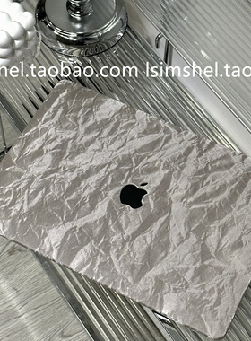 SHELL丨适用于Macbook保护壳华为笔记本电脑14新款外壳废土风褶皱macbookairM4软套13.3M2ProM313英寸15/16寸