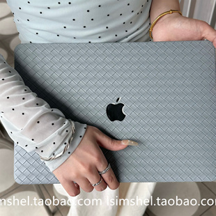 SHELL丨适用于MacBook苹果笔记本Air13M3华为新款保护壳M4Pro14寸编织纹皮壳pro16Max个性Air15/13简约电脑壳