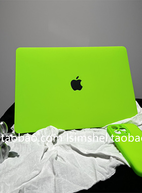 SHELL丨适用于MacBook苹果笔记本Air13保护壳M1Pro14寸荧光绿pro16Max夏日清新个性手机壳15/12寸简约电脑壳