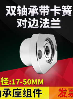轴承座组件带扣环双轴承法兰支撑固定带轴承座BGCBB BFP BACB 17