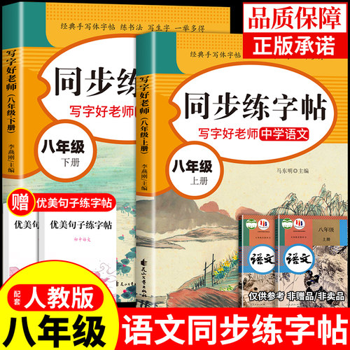 八年级上下册同步练字帖人教版