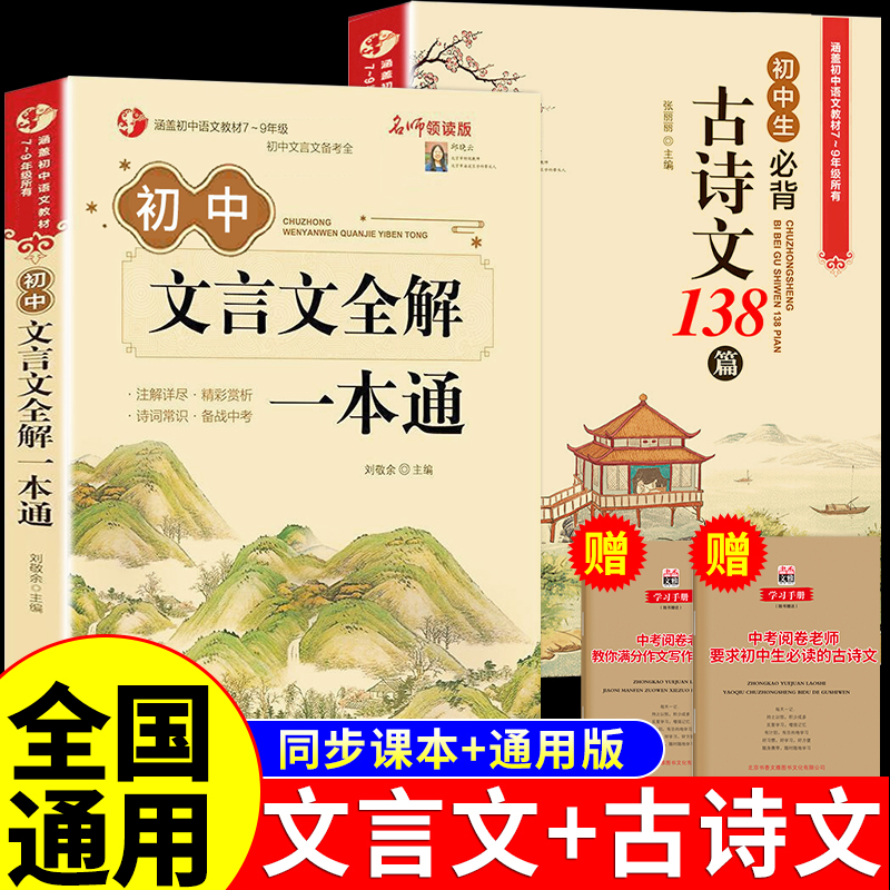 2025初中必背古诗词和文言文全解