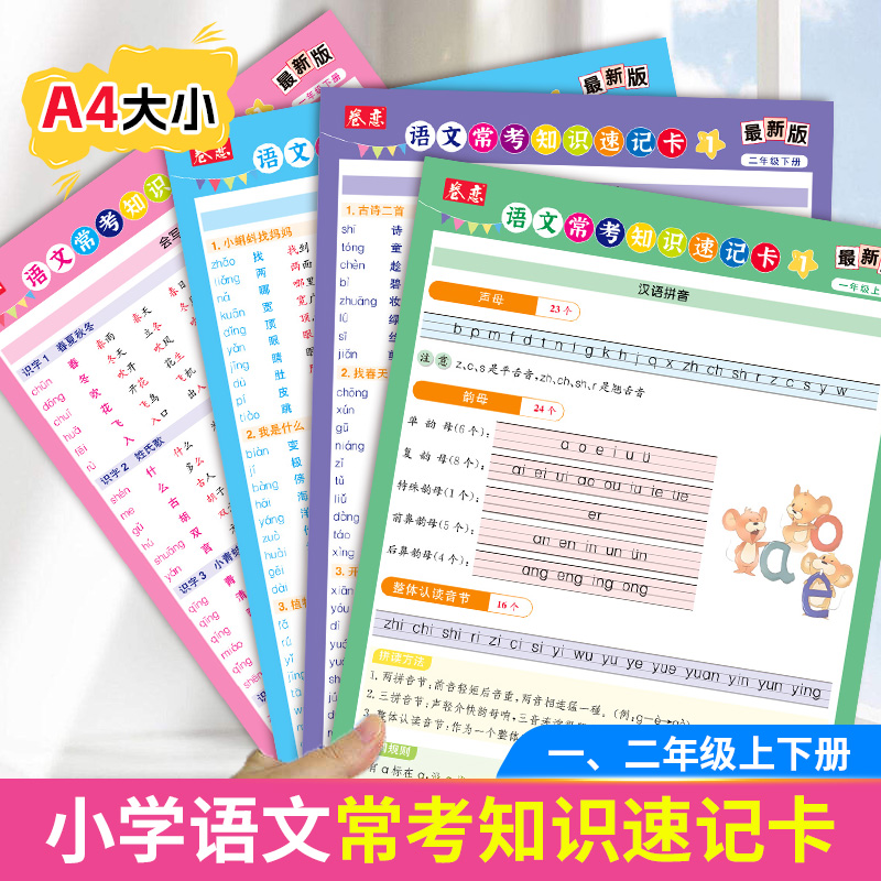小学语文常考知识速记卡一二年级